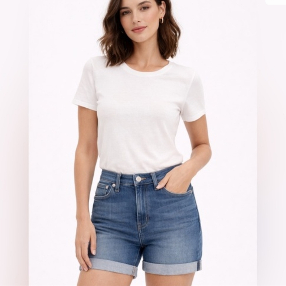 Mother The Cuffed Jean Shorts